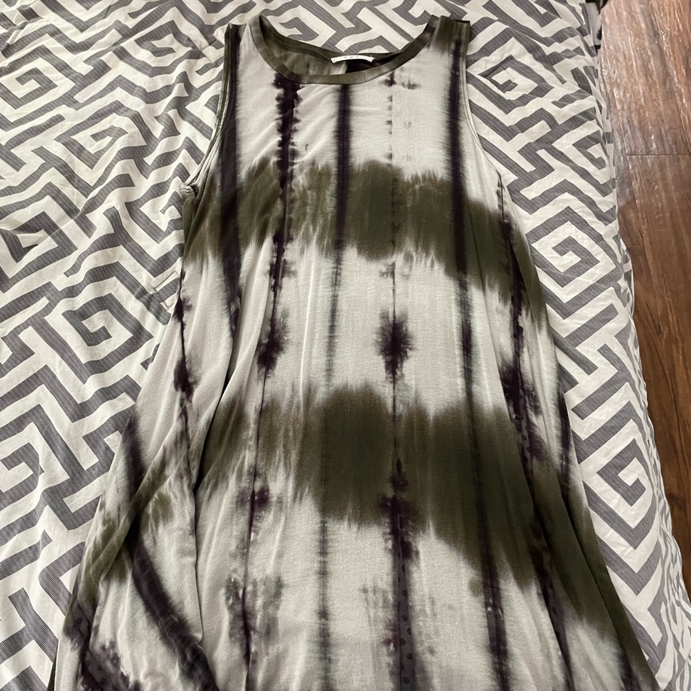 Green and black tye-dye dress, size S.